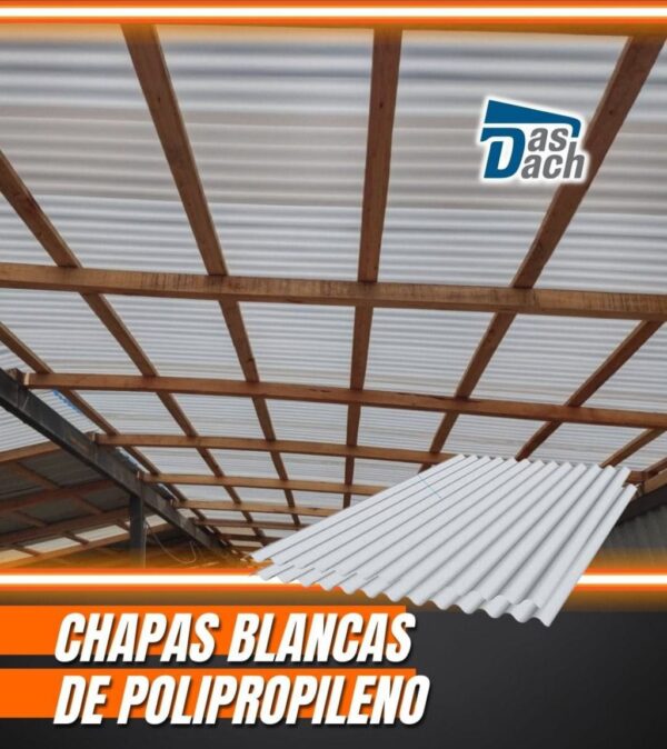 Chapa Acanalada Blancas de Polipropileno (varias medidas)