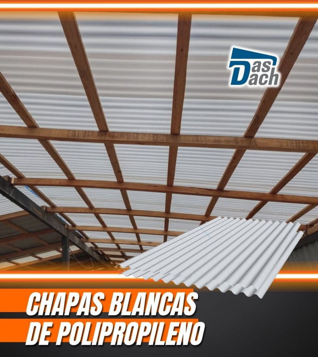 Chapa Acanalada Blancas de Polipropileno (varias medidas)